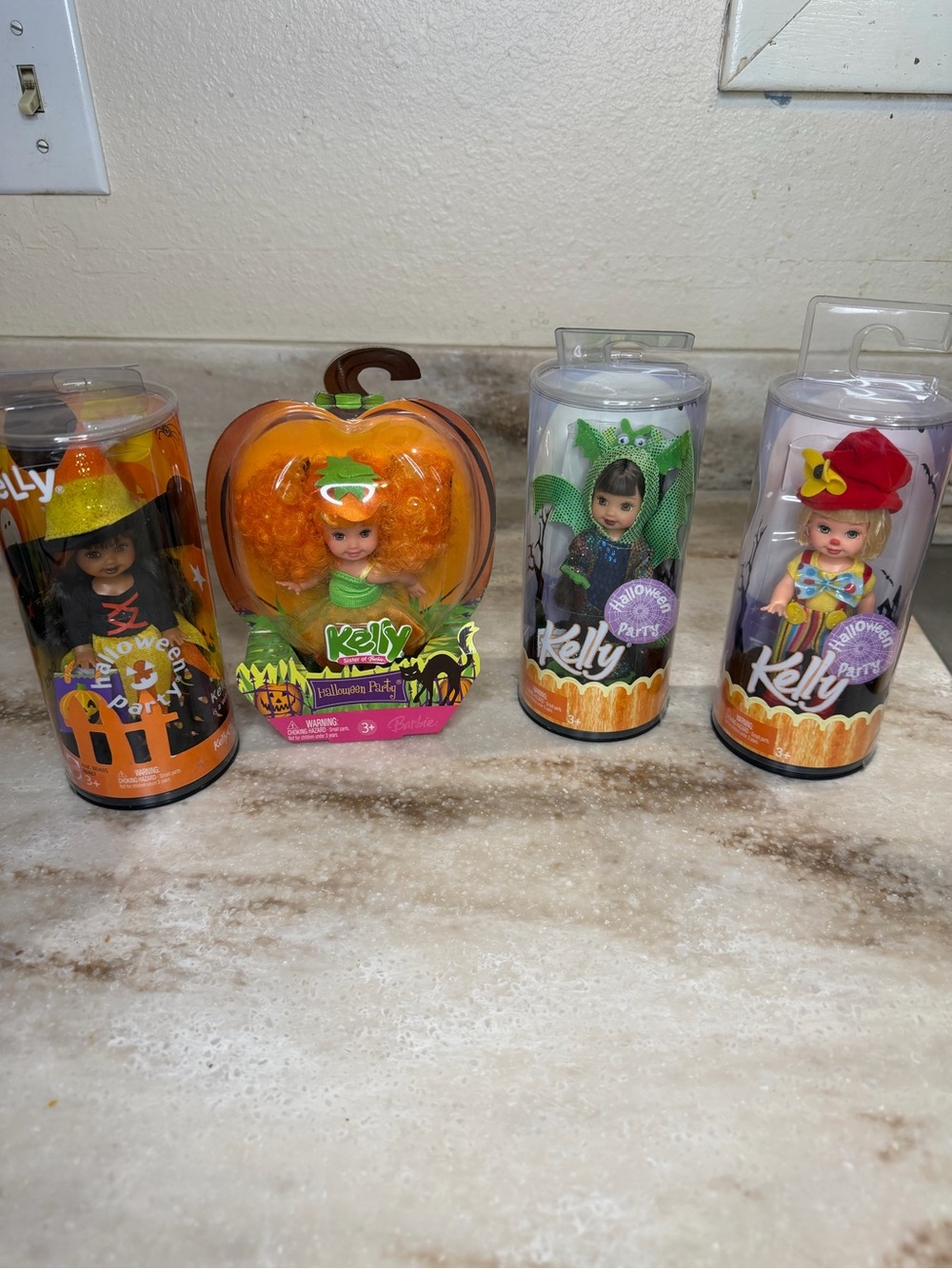 Barbie Kelly Halloween Party Dolls Lot of 4 Costumes